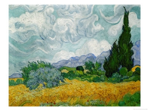 Wheatfield with Cypresses, c.1889