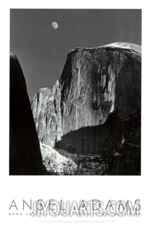 ansel adams moon and half dome yosemite national park 1960