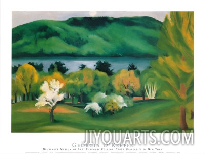 georgia okeeffe lake george early moonrise spring 1930