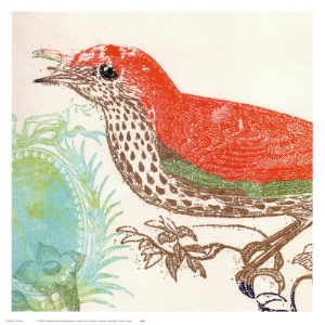 swan papel red bird