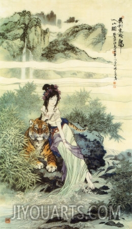 lady with tiger