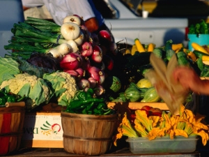 john hay fresh produce at farmers market santa fe new mexico usa