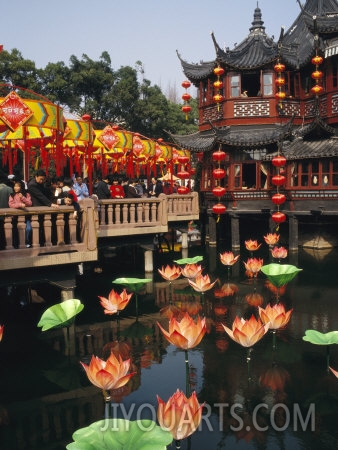 eightfish tea house in shanghais yuyuan garden during chinese new year