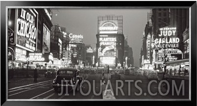 Times Square at Night, New York City, c.1938