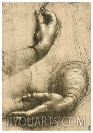 Study of Female Hands, Drawing, Royal Library, Windsor