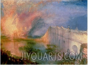 The Burning of the Houses of Parliament, 16th October 1834, circa 1835