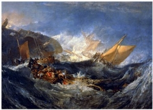 The Wreck of a Transport Ship Circa 1810