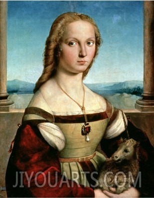 Portrait of a Young Woman with a Unicorn, circa 1505 6