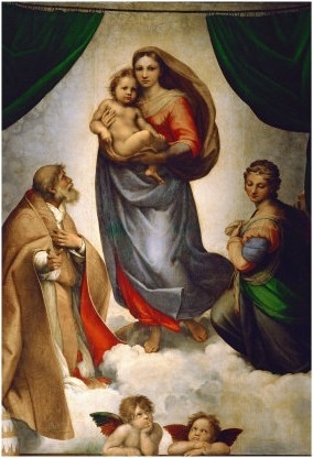 Sistine Madonna, Painted for Pope Julius II as His Present to the City of Piacenza, Italy, 1512 151