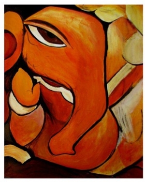 Lord Ganesh Elephant Abstract