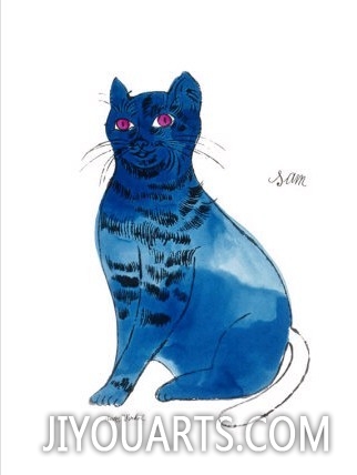 25 Cats Named Sam and One Blue Pussy by Andy Warhol, c.1954 (Blue Sam)