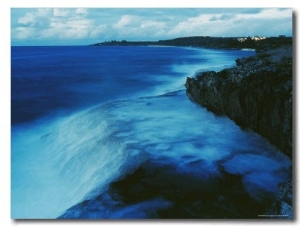 Waves Crash against a Reef