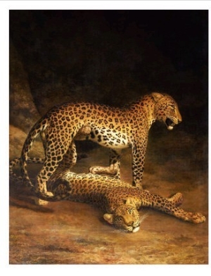 Two Leopards Lying in the Exeter Exchange, 1808