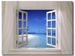 Beach Beckoning Through Open Window