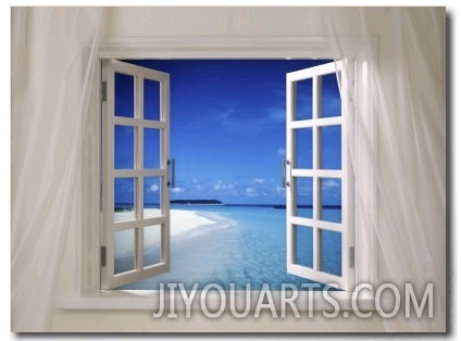 Beach Beckoning Through Open Window