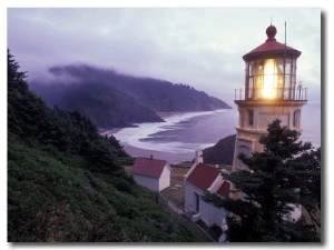 Foggy Day at the Heceta Head Lighthouse, Oregon, USA