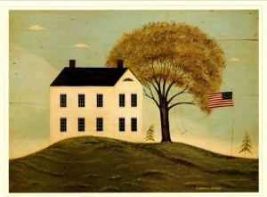 House with Flag