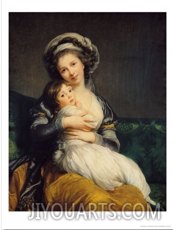 Self Portrait in a Turban with Her Child, 1786