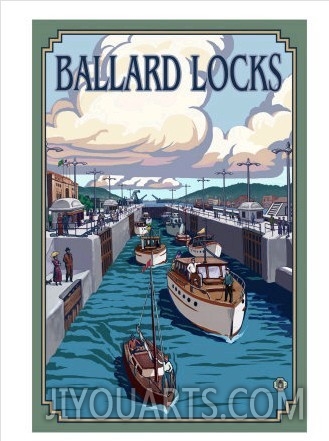 Ballard Locks and Boats, Seattle, Washington