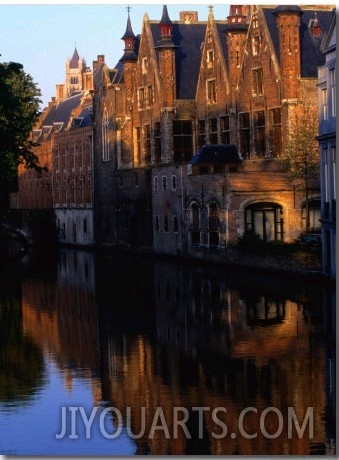 Beautiful Sunny Morning on the Canals of Bruges, Bruges, Belgium