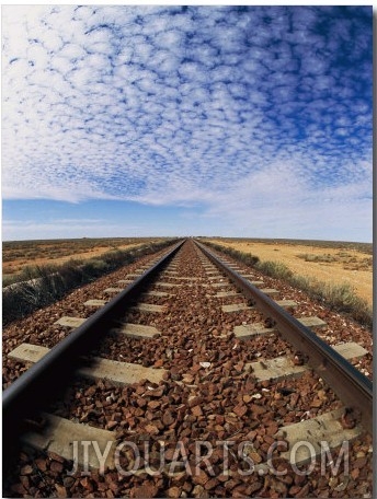 Clouds Hover over Old Railroad Tracks
