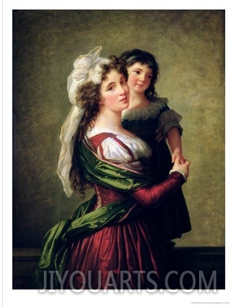 Madame Rousseau and Her Daughter, 1789