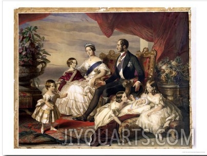 Queen Victoria and Prince Albert with Five of the Their Children, 1846