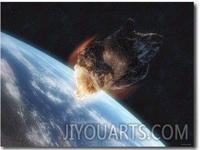 Asteroid in Front of the Earth