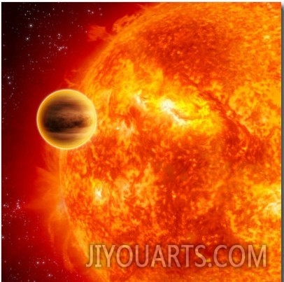 Gas Giant Exoplanet Transiting Across the Face of Its Star