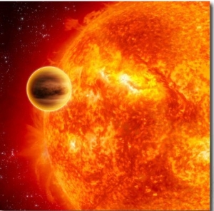 Gas Giant Exoplanet Transiting Across the Face of Its Star