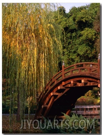Bridge in Japanese Garden at Huntington Beach, Huntington, USA
