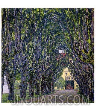 Tree Lined Road Leading to the Manor House at Kammer, Upper Austria, 1912