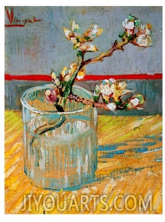 Blossoming Almond Branch in a Glass, c.1888
