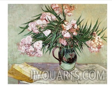 Vase with Oleanders and Books, c.1888