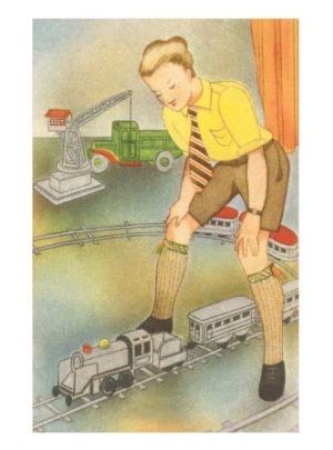 Boy with Model Train