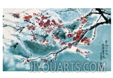 Plum Blossom in Snow