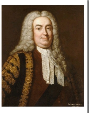 Portrait of Sir Robert Walpole, 1st Earl of Orford (1676 1745)