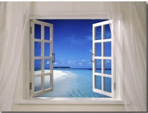 Beach Beckoning Through Open Window