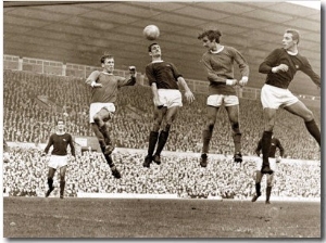 Manchester United vs. Arsenal, Football Match at Old Trafford, October 1967