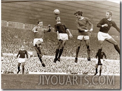 Manchester United vs. Arsenal, Football Match at Old Trafford, October 1967