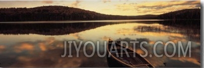 Water and Boat, Maine, New Hampshire Border, USA