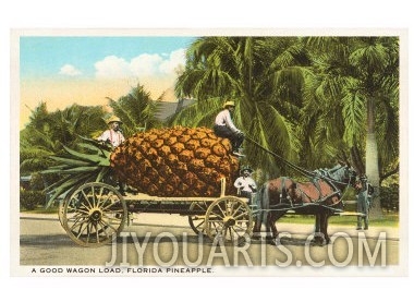 Giant Pineapple on Wagon, Florida