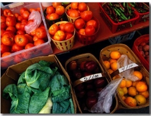 Farm Produce at a Local Farmers Market