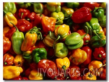 Capsicums at Brixton Market, Brixton, London, England