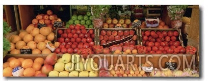 Close up of Fruits in a Market, Rue De Levy, Paris, France