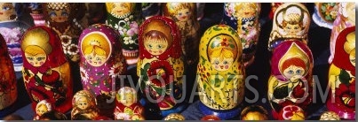 Close Up of Russian Nesting Dolls, Bulgaria