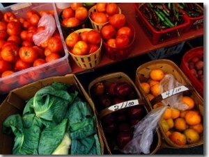 Farm Produce at a Local Farmers Market