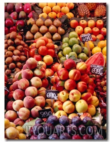 Fruit at La Boqueria Market, Barcelona, Spain