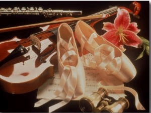 Ballet, Violin and Flute Still Life