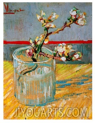 Blossoming Almond Branch in a Glass, c.1888